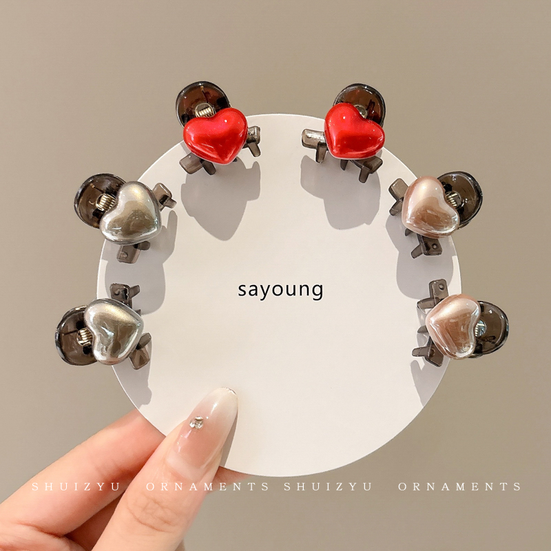 亚克力小爱心AB面抓夹女