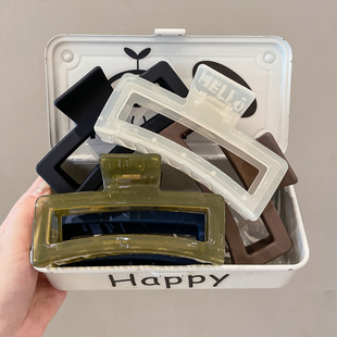 方形大号抓夹女夏季 发夹后脑勺夹子头饰发卡鲨鱼夹网红2025年新款