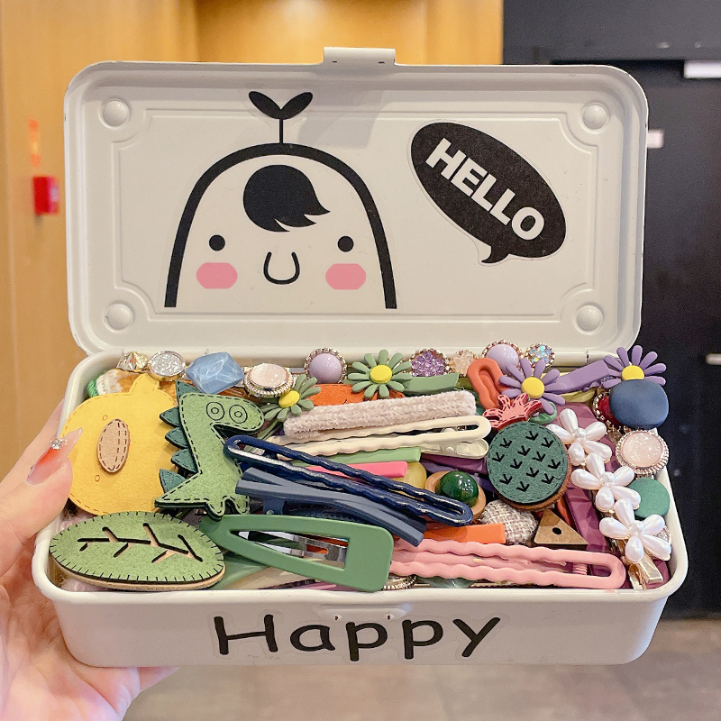 彩色一字夹发夹女夹子头饰发卡ins韩国森系春季儿童可爱网红卡子