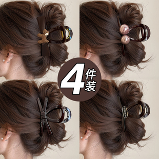 高级感抓夹女2026新款中号鲨鱼夹后脑勺头发发夹发量少的夹子发卡