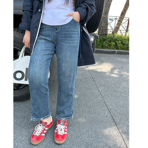 九分烟管牛仔裤春季显瘦直筒裤