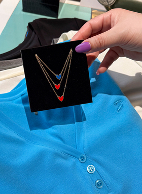 定制爱心项链女胖mm加长链s925银项链锁骨精致礼物