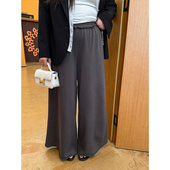 款 春季 阔腿裤 胖mm风格 200斤木子理想大码 女装 松紧腰时髦垂顺长裤