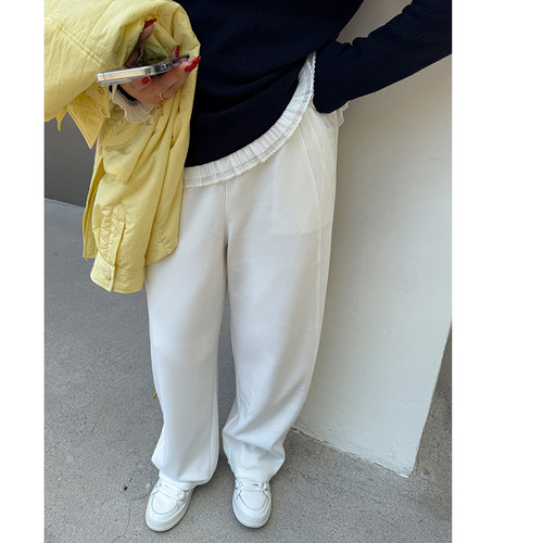 木子理想胖mm大码休闲百搭白裤子