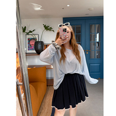 女装 胖mm蕾丝花边百褶短裙夏季 木子理想大码 甜美减龄松紧腰半身裙