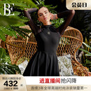 女士连体泳衣裙式 BE范德安2025 保守防晒黑色遮肉显瘦绝美度假