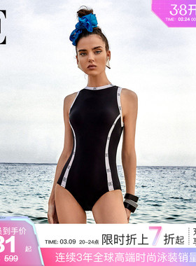 BE范德安小黑裙系列2026 女士连体泳衣防晒抗氯性感绝美保守竞技