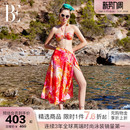 BE范德安花漾系列2026女士披纱裹裙罩衫 度假风情海岛椰树花型