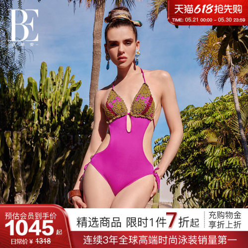BE范德安性感露背女三角连体泳衣