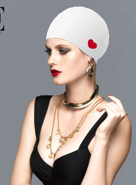 【刘亦菲同款】BE范德安小红心系列泳帽女硅胶成人防水专用高颜值