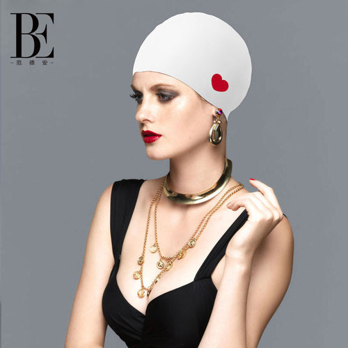 BE范德安小红心系列泳帽