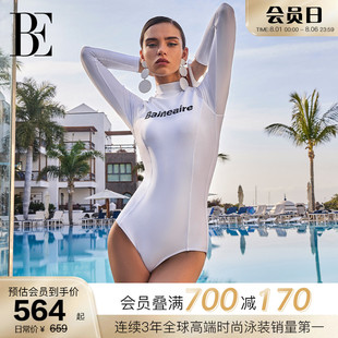 BE范德安時尚 顯瘦長袖 防曬高級絕美泳裝 系列連體泳衣女士保守修身