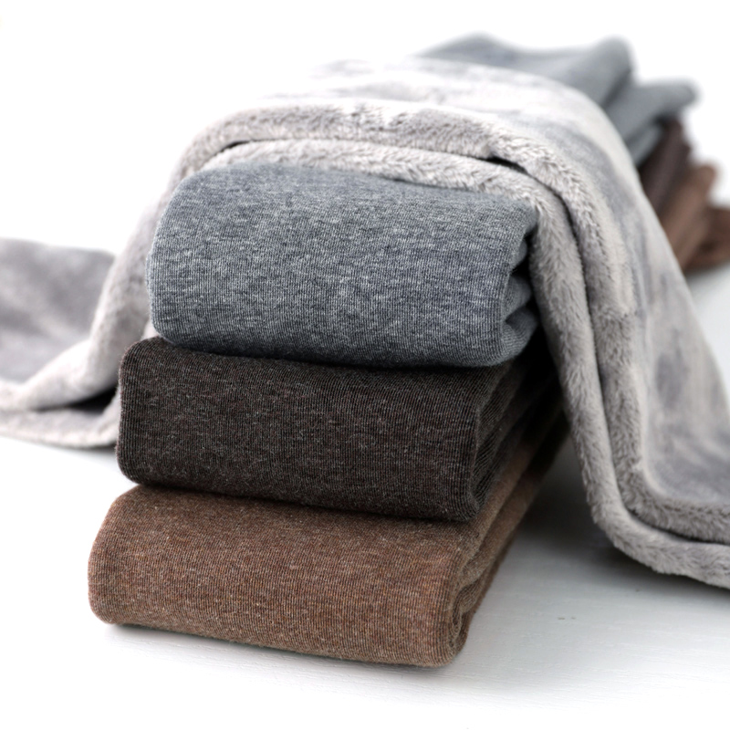 竖条纹打底裤加绒冬天螺纹保暖