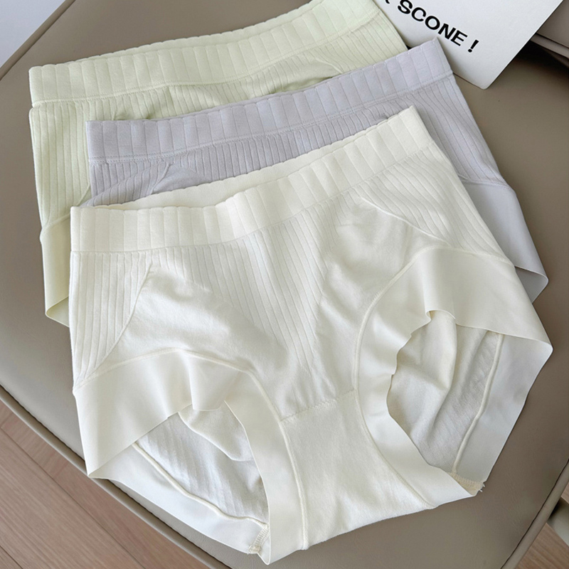 收腹提臀内裤薄款中高腰高弹不勒