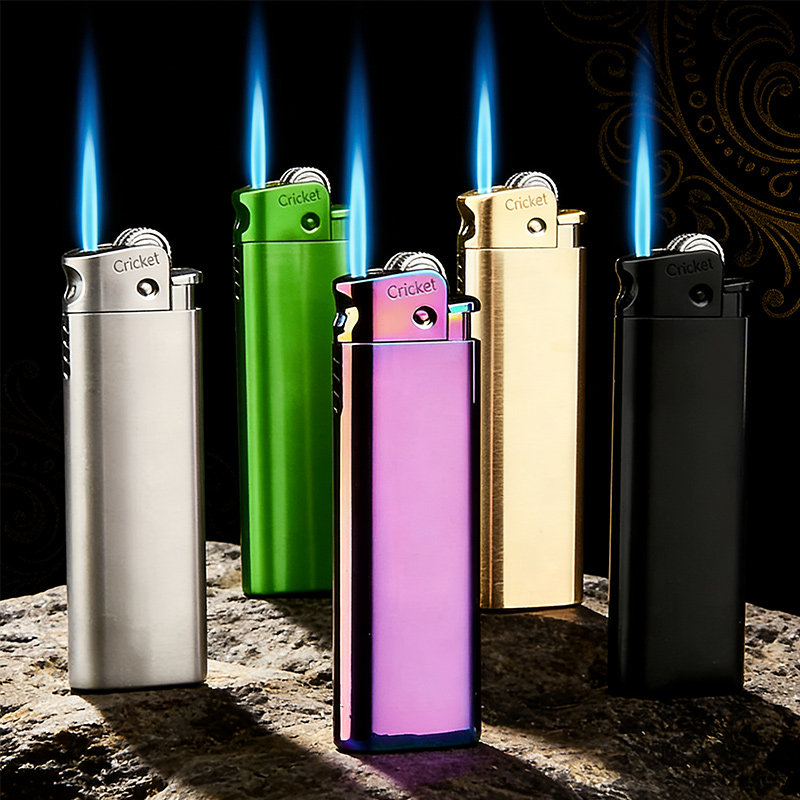 进口草蜢防风打火机金属cricket正品礼盒创意可充气滑砂轮打火机