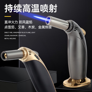 雷曼充气防风打火机直冲猛火焊枪点火器雪茄点艾灸专用气体喷火枪