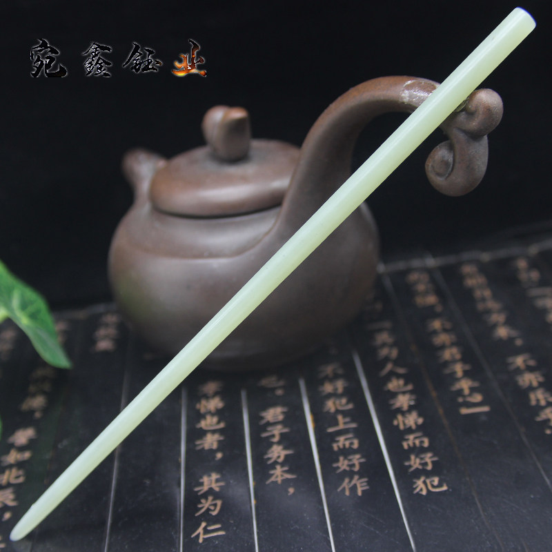 新疆和田玉簪棍复古风汉服头饰发簪珠钗素簪发钗流苏简约古典发棍