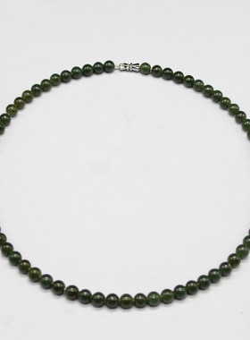 天然新疆和田玉串珠短项链