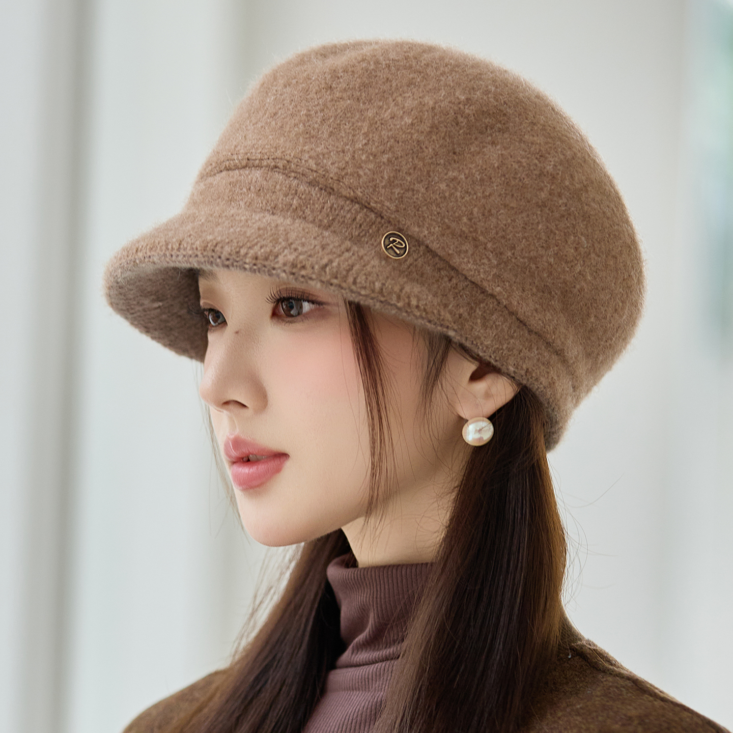 冬款中老年女款针织毛线帽两层加厚保暖防寒妈妈帽子洋气奶奶老人
