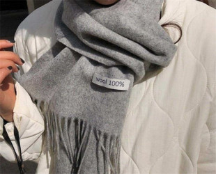 100wool羊毛纯色流苏围巾保暖围脖 ins同款 韩国东大门代购 秋冬新款