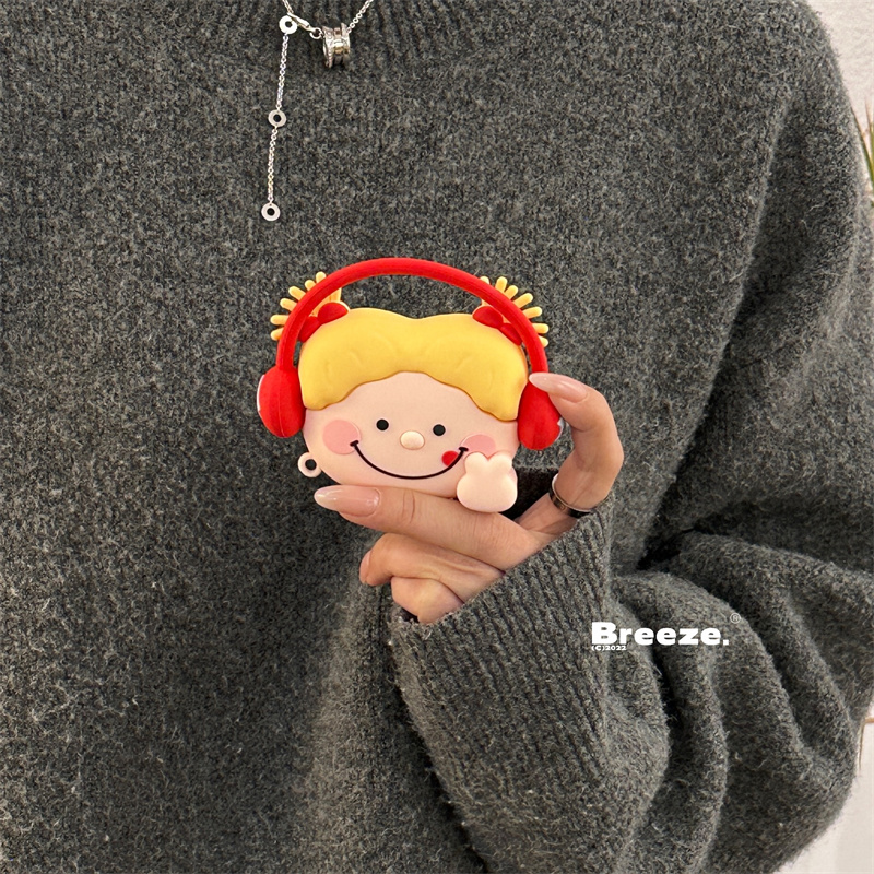 卡通coco酱女孩适用AirPods Pro保护套苹果2代3代4代蓝牙耳机壳全包防摔保护套airpods4硅胶套