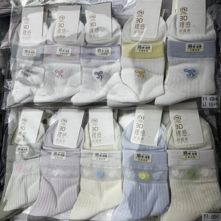 6300/6320浪漫满屋十双3D裸感呼吸袜绢感女中筒薄款网眼 夏薄舒适