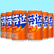 可口可乐mini迷你罐芬达无糖芬达橙味200mL*12罐整箱饮料汽水