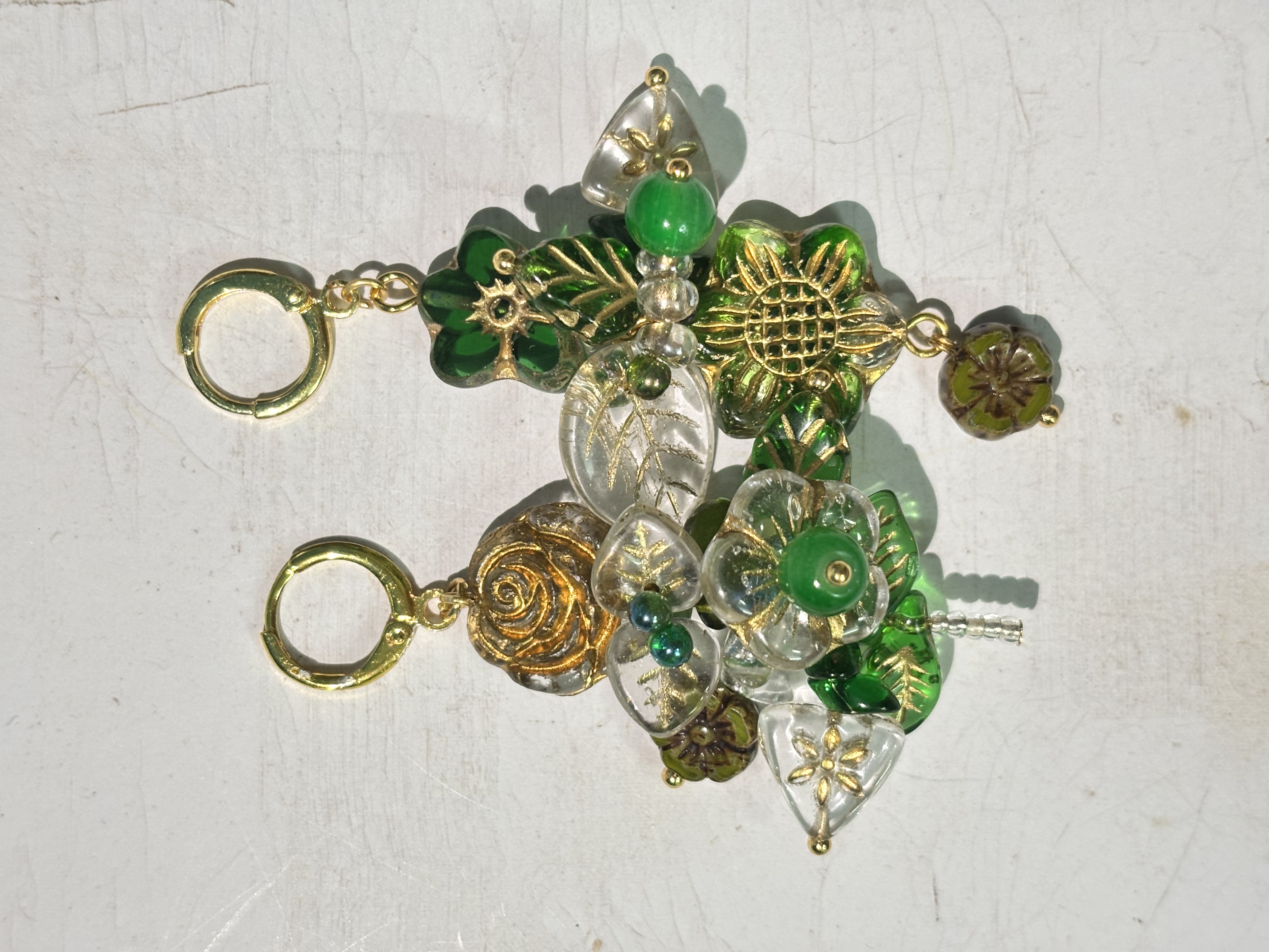 疾走织织|花开有时·耳环女花朵耳饰手作串珠耳饰耳钉耳夹无耳洞