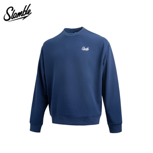 SLAMBLE毛圈卫衣运动男士圆领套头宽松休闲上衣新款秋冬