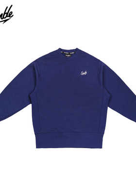 SLAMBLE秋冬新款圆领休闲运动卫衣加绒男女情侣百搭宽松上衣