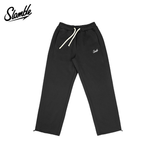 SLAMBLE男子空气棉弯刀束脚宽松运动卫裤百搭休闲长裤潮美式新款