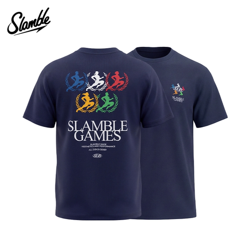 SLAMBLE 竞技游戏 吸湿排汗运动训练短袖T恤男士篮球健身速干夏季
