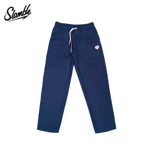 SLAMBLE华夫格廓形直筒运动休闲长裤针织百搭秋季新款