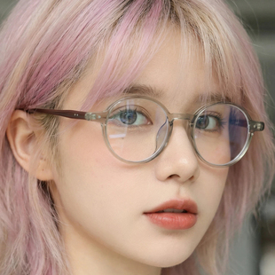 45mm青少年韩版tr90超轻圆框眼镜框男女近视防蓝光文艺小脸眼镜架
