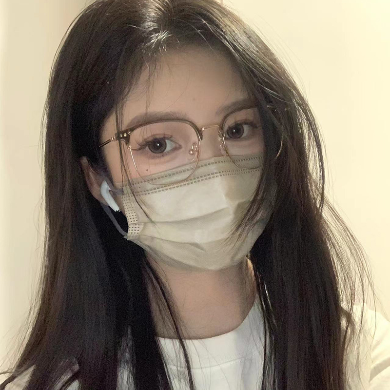 纯欲金丝高级感纯钛半框近视眼镜