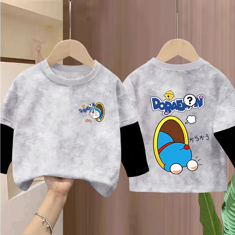 纯棉卡通春秋男女童长袖T恤