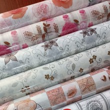 整卷老式塑料桌布印花防水防油防烫洗免洗遮瑕疵遮旧橱柜抽提垫