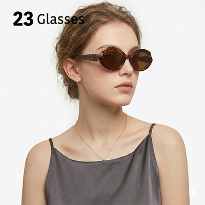 ins风90s复古椭圆太阳镜