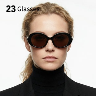 复古潮牌显瘦ins风太阳镜黑色粗框茶灰色镜片女墨镜 Glasses