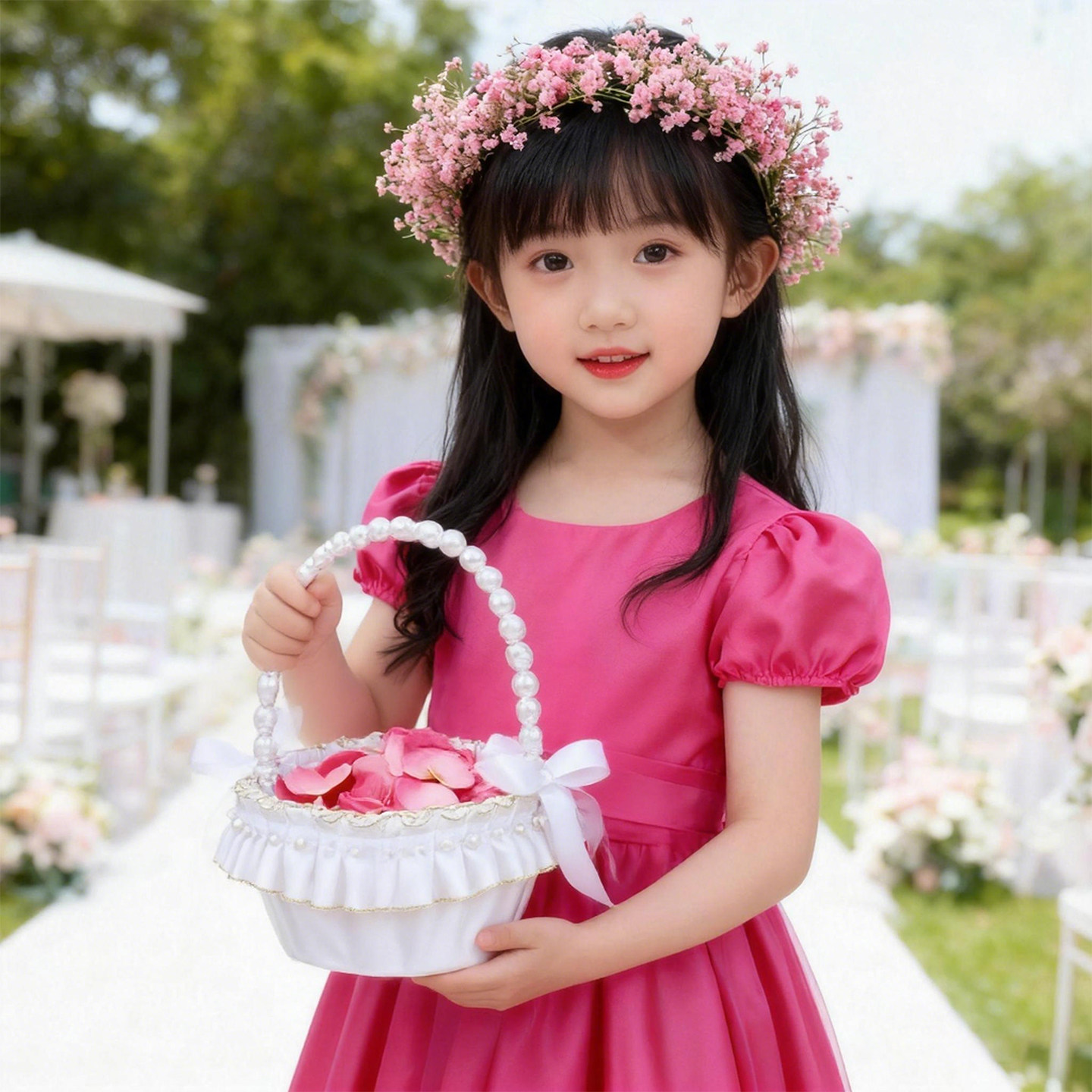 结婚花篮花童撒花装戒指盒图片