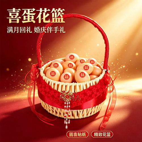 结婚花篮铁艺仿藤工艺结实送礼篮