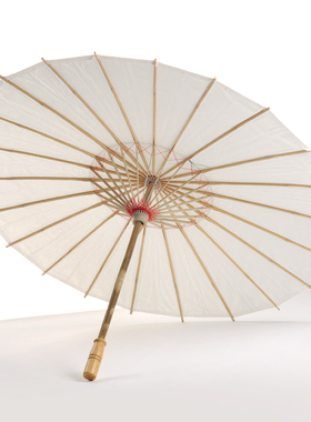 古风拍照纸伞白色DIY手绘涂鸦伞美术彩绘书法纸伞走秀表演舞蹈用