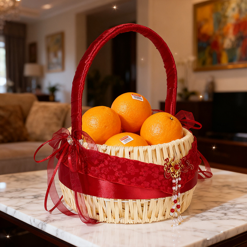 结婚花篮铁艺仿藤工艺结实送礼篮