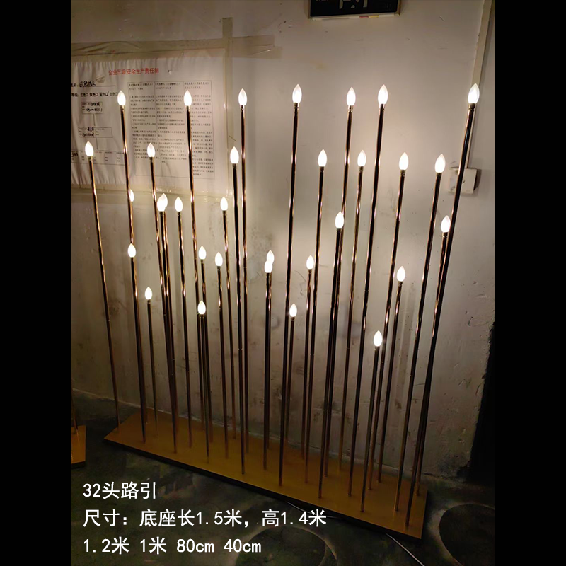 婚庆道具新款奥斯卡厅火柴路引灯婚礼金银色龙珠路引婚宴摆件装饰