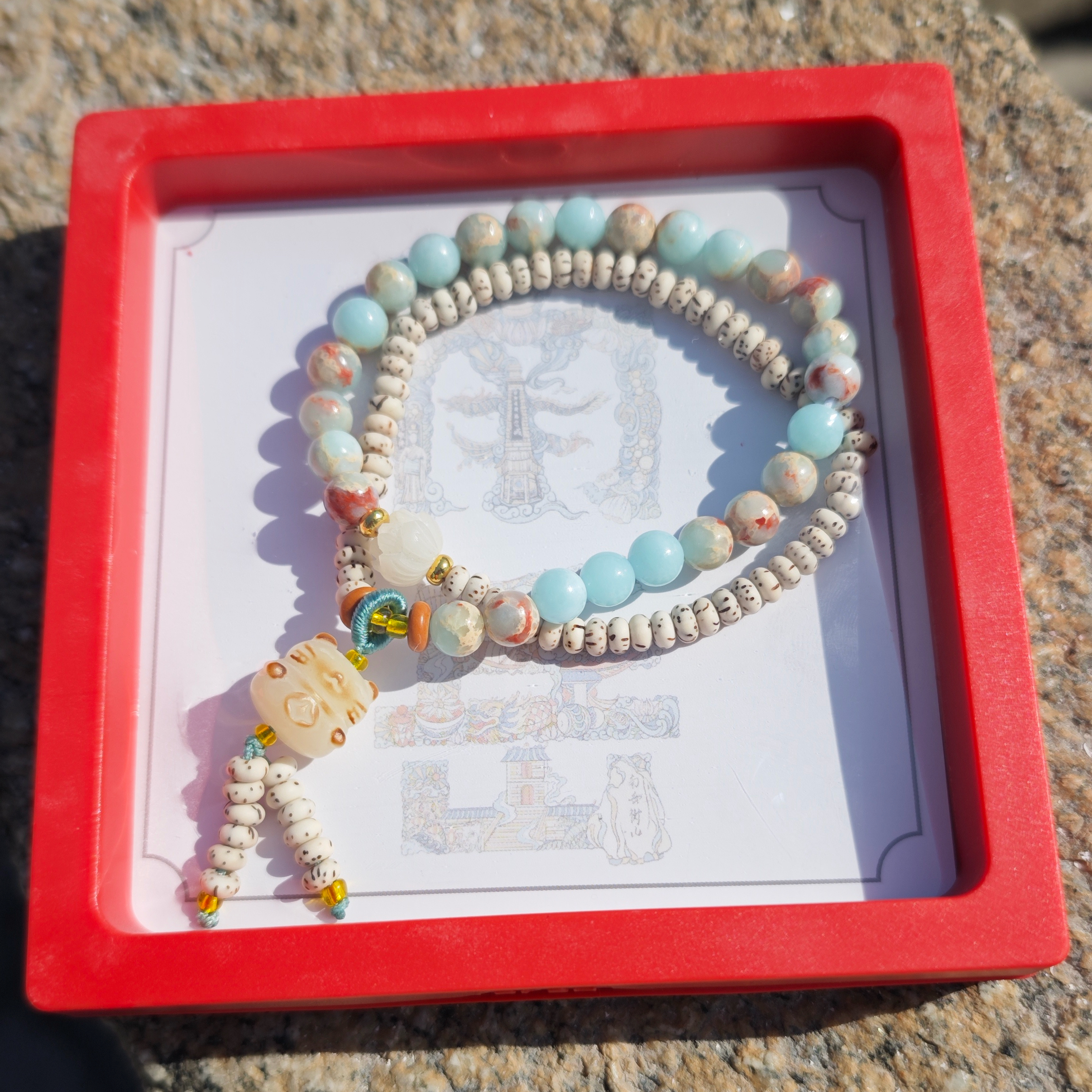 南岳衡山天然星月菩提手串女文玩盘玩手链双圈转运珠礼物送女友