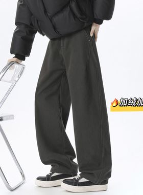 J87加绒休闲裤黑色灰咖色米杏色M码到3XL码P47