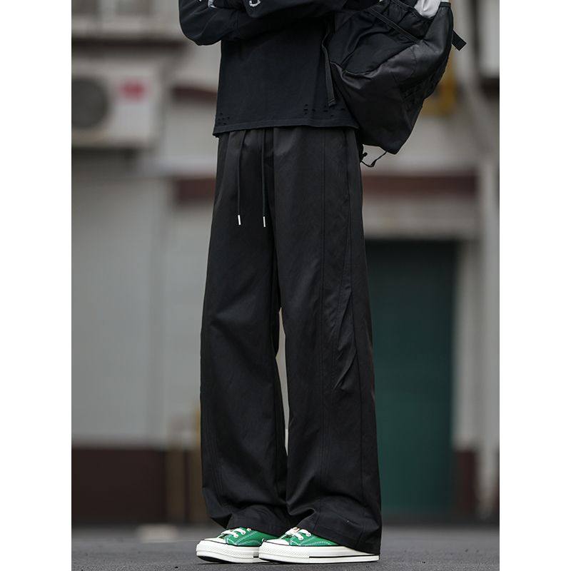 美式解构拼接直筒裤长裤子男加肥加大码潮流胖子宽松春季新款休闲,男装,休闲裤,淘宝优惠券,粉丝福利购,淘宝优惠卷