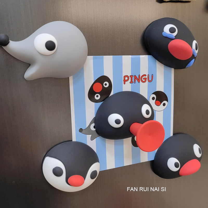 冰箱贴磁吸企鹅网红硅胶防撞杯贴