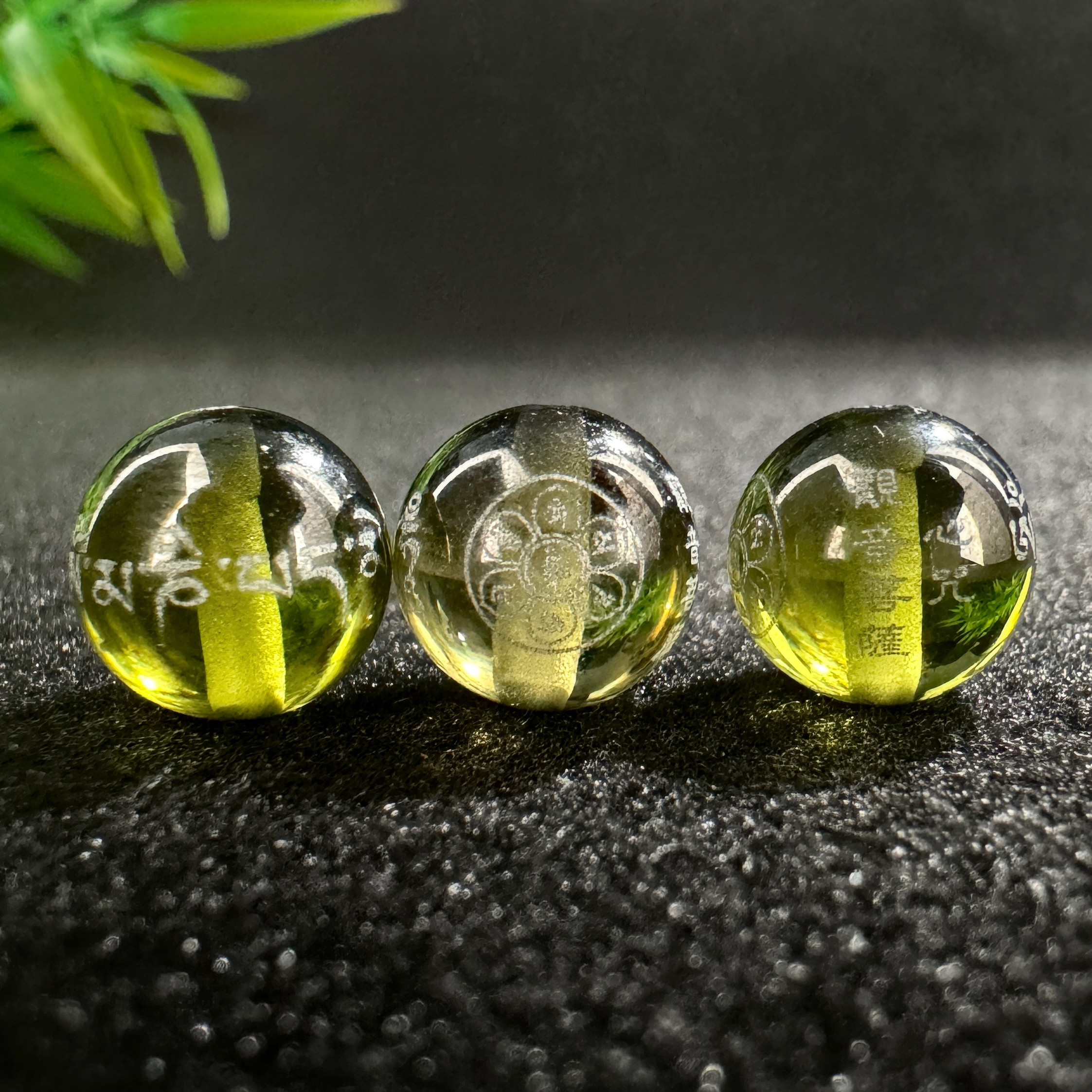 水晶锆石观音菩萨心咒散珠雍系圆珠子DIY配件饰品手链串珠配饰