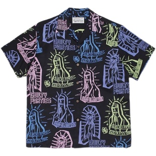 HAWAIIAN MARIA SHIRT抽象圣母 联名夏威夷短袖 21SS 衬衫 WACKO